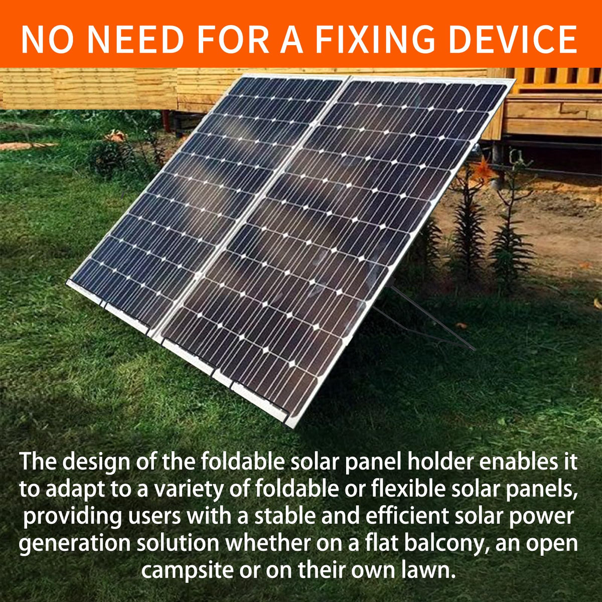 KishYa sturdy black stand supports panels in windy outdoor locations.