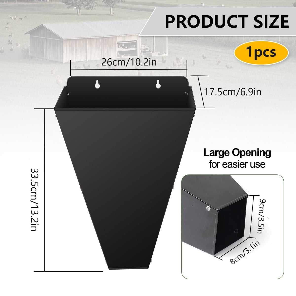 Kisotay bottom opening detail reduces flapping and splatter risk
