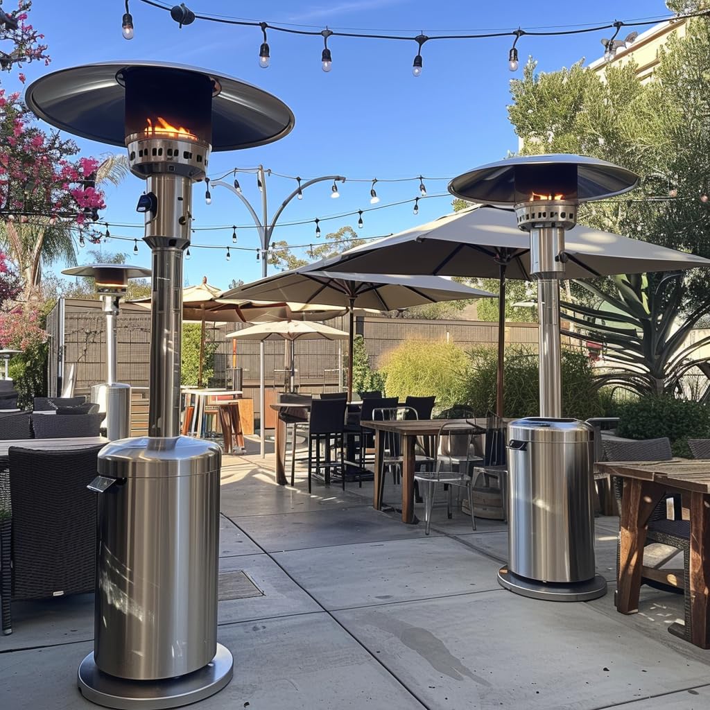 Kisworm aluminum patio heater shield combines durability with weather resistance.