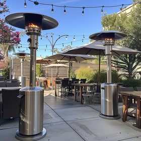 Kisworm aluminum patio heater shield combines durability with weather resistance.