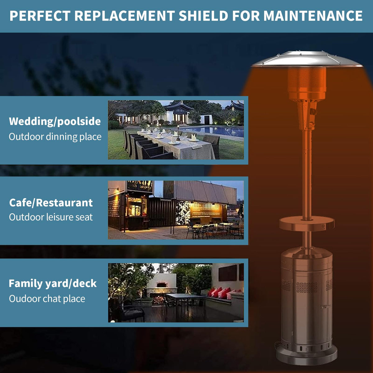 Kisworm replacement part for hotels, restaurants, and cafes to maintain heaters.