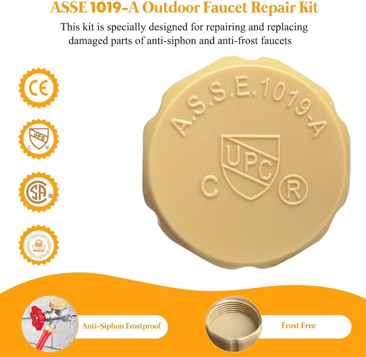 KISYONGUS ASSE 1019-A components laid out with teflon tape for secure connections