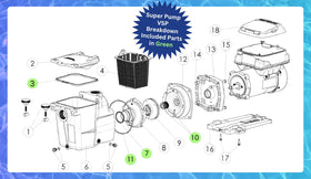 Kit King SPX1600TRA pump casing close-up showing precise fit