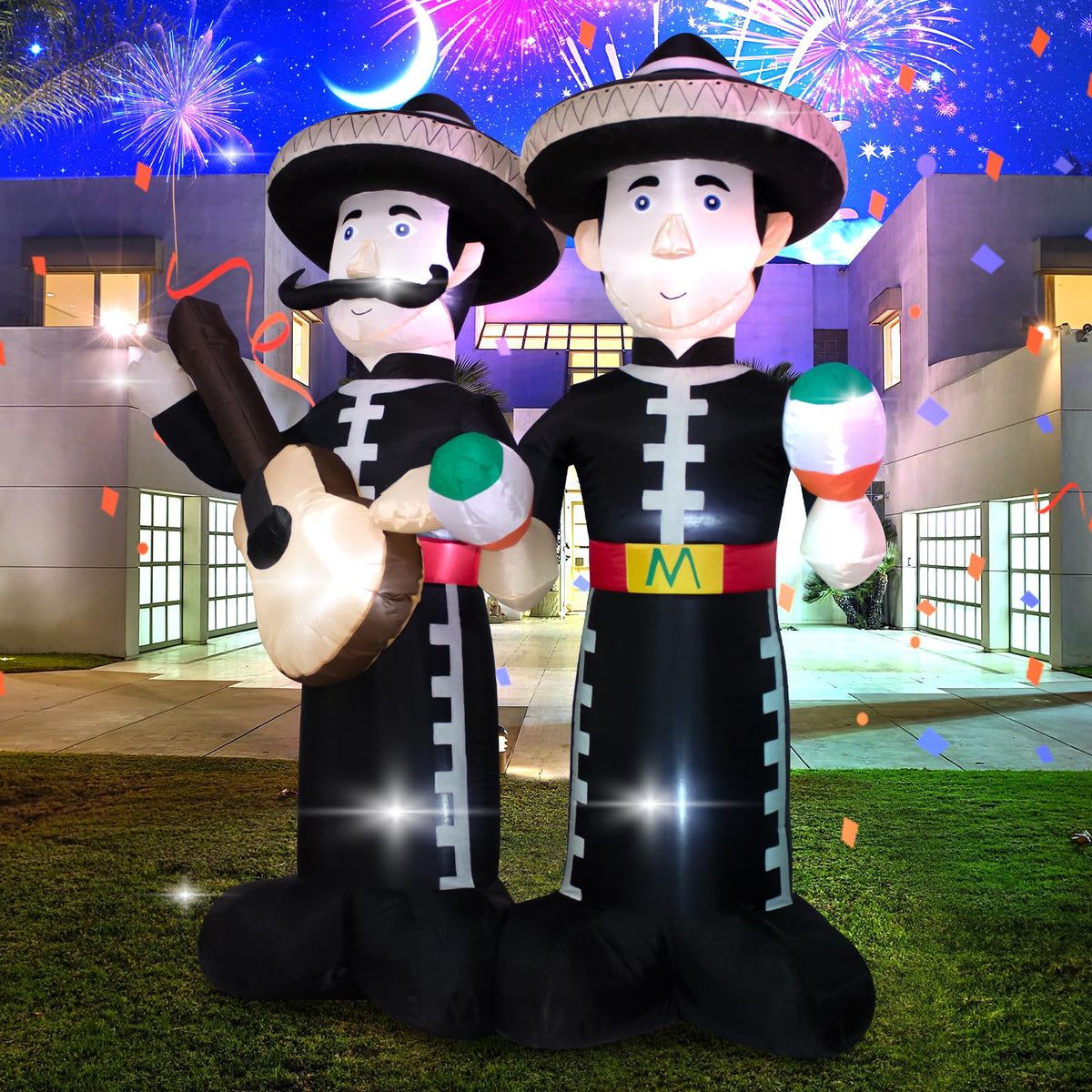 KITBONIS water-resistant 6ft mariachi inflatable for light rain.