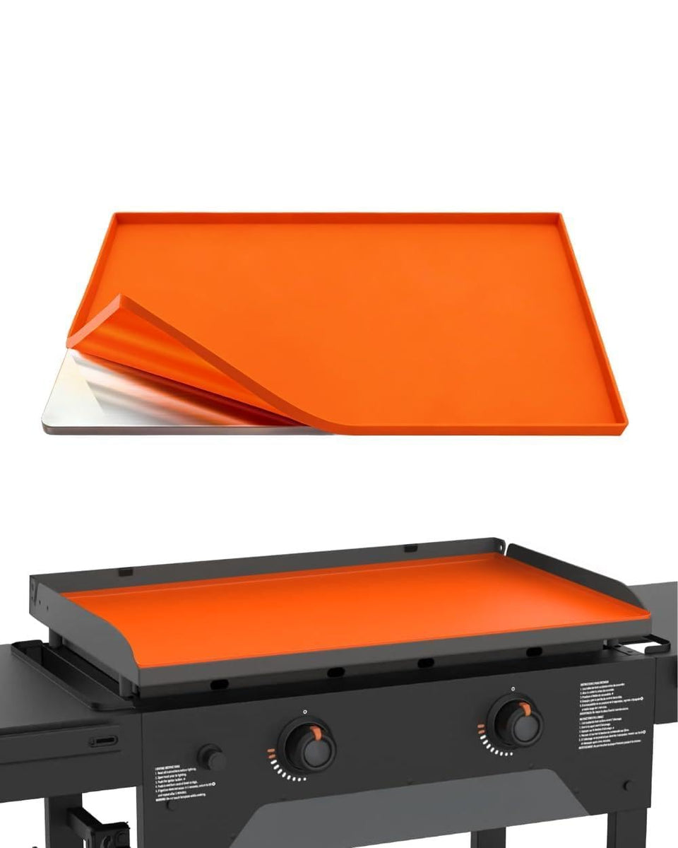 Kitchen Perfection 28in griddle cover fits tightly to seal the 28-inch Blackstone surface.