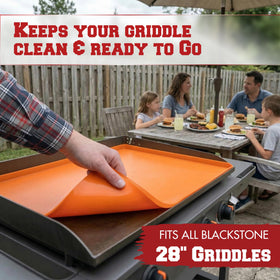 Kitchen Perfection Blackstone 28in cover seals hooded models and guards against rust.
