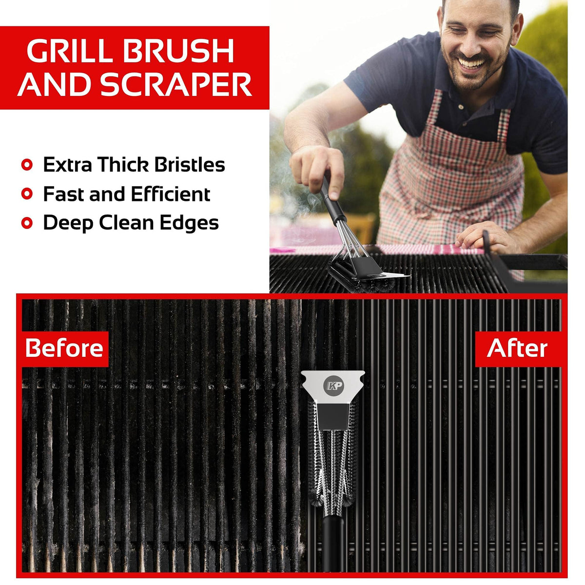 Kitchen Perfection Dishwasher-safe mat simplifies post-grill cleanup.