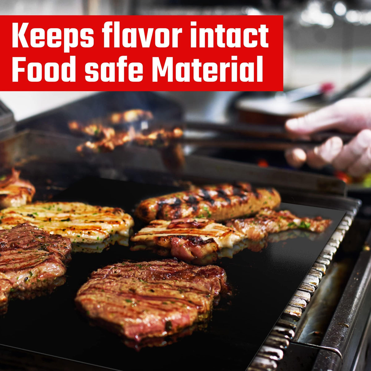 Kitchen Perfection Non-stick mat covers 15.7 by 13 inches for full surface.