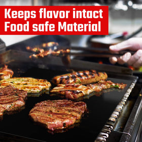 Kitchen Perfection Non-stick mat covers 15.7 by 13 inches for full surface.