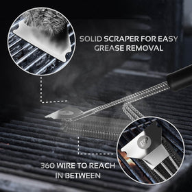 Kitchen Perfection Grill mat resists heat up to 500F for mess-free grilling.