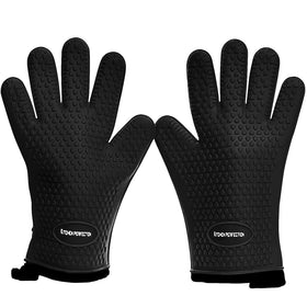 Kitchen Perfection silicone smoker gloves offer heat-proof protection up to 500°F for grilling.