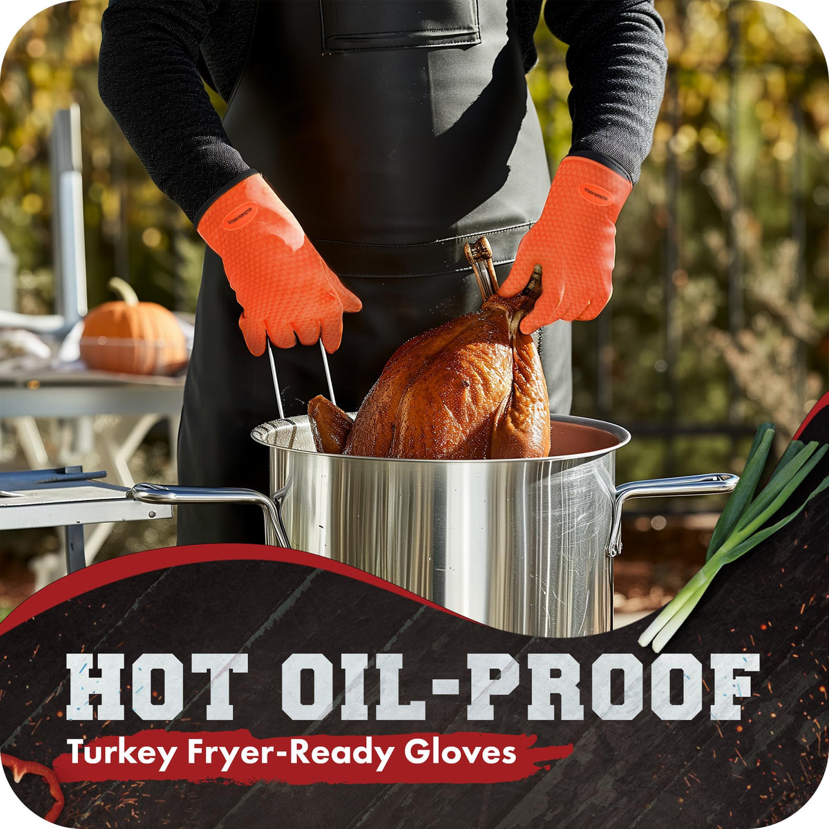 Kitchen Perfection inner cotton layer visible for comfort during long grilling sessions