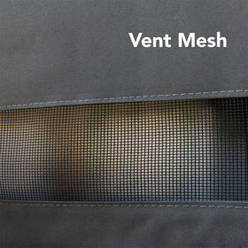 Durable polyester PVC blend shields the grill from sun, rain, and dust