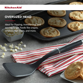 KitchenAid KO001OHOBA dishwasher-safe turner for easy cleanup after cooking.