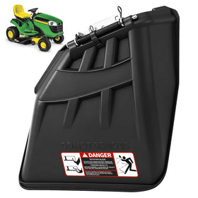 KitchenKipper AUC11996 discharge chute kit for John Deere tractors enhances grass discharge efficiency.