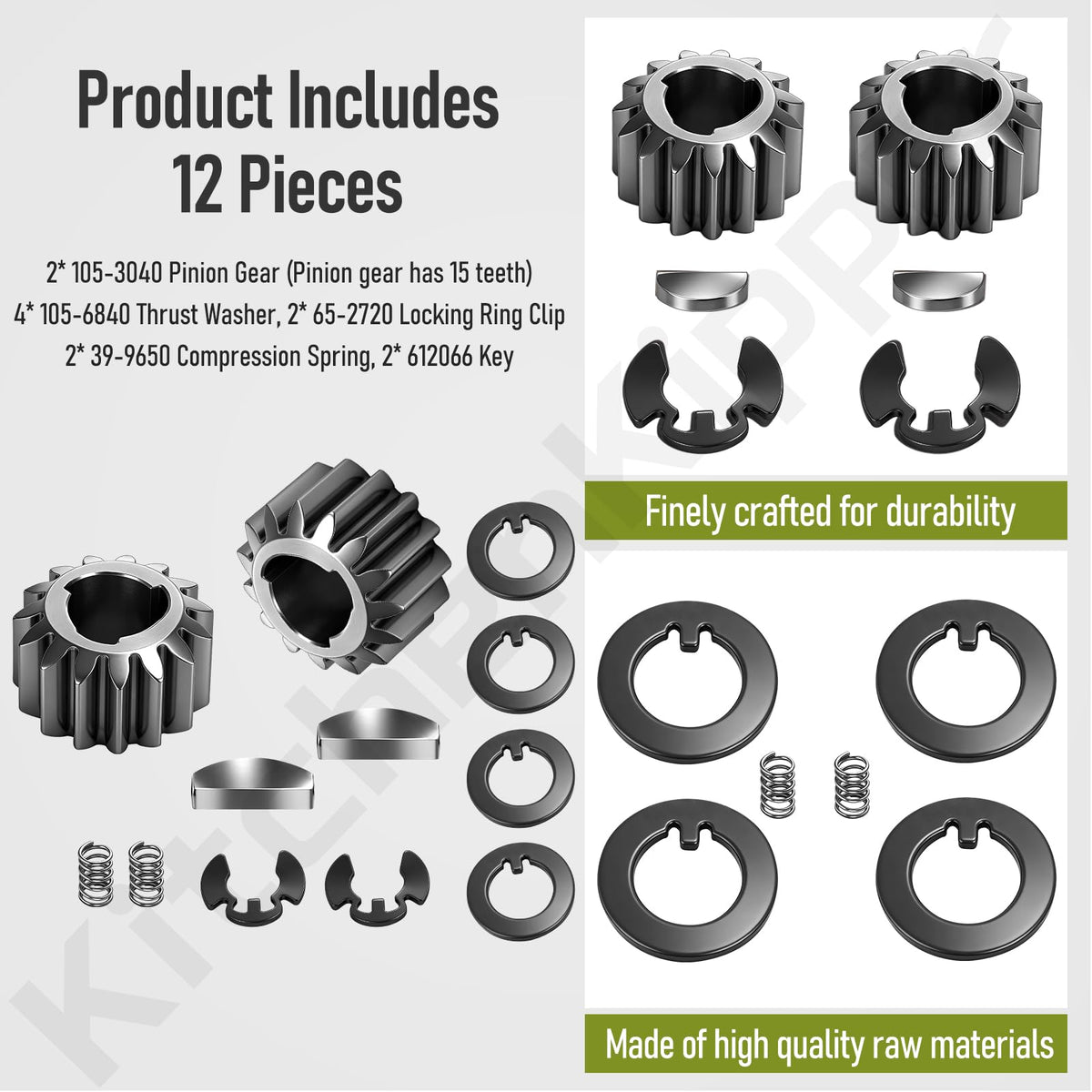 KitchenKipper key 612066 aligns and locks gear position