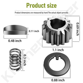KitchenKipper thrust washer 105-6840 for smooth gear spacing in mower