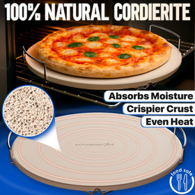 KitchenStar crust-crisp stone with porous surface for moisture control