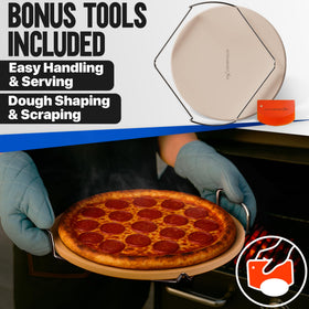 KitchenStar plastic scraper included for easy cleanup