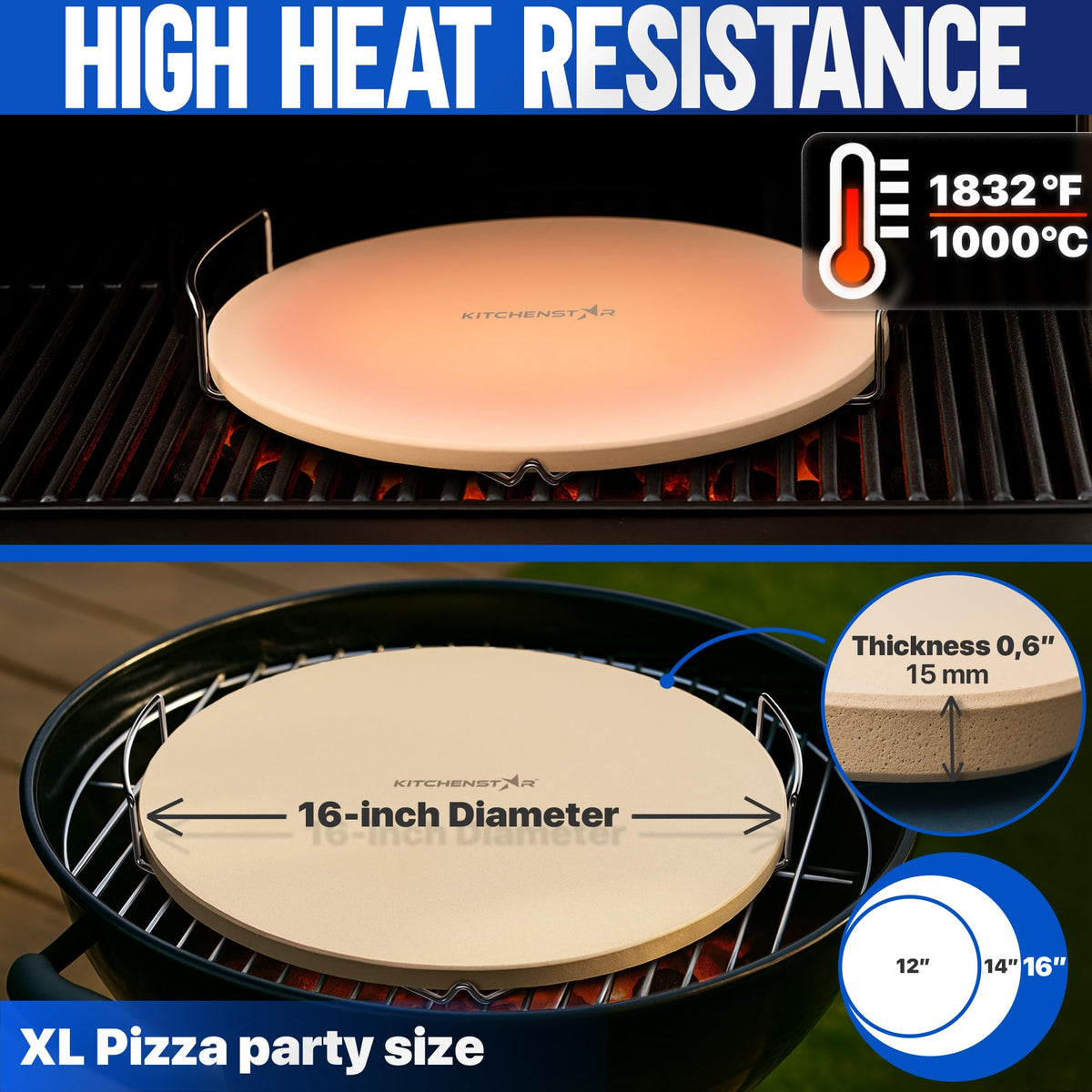 KitchenStar stainless rack supports safe, even baking