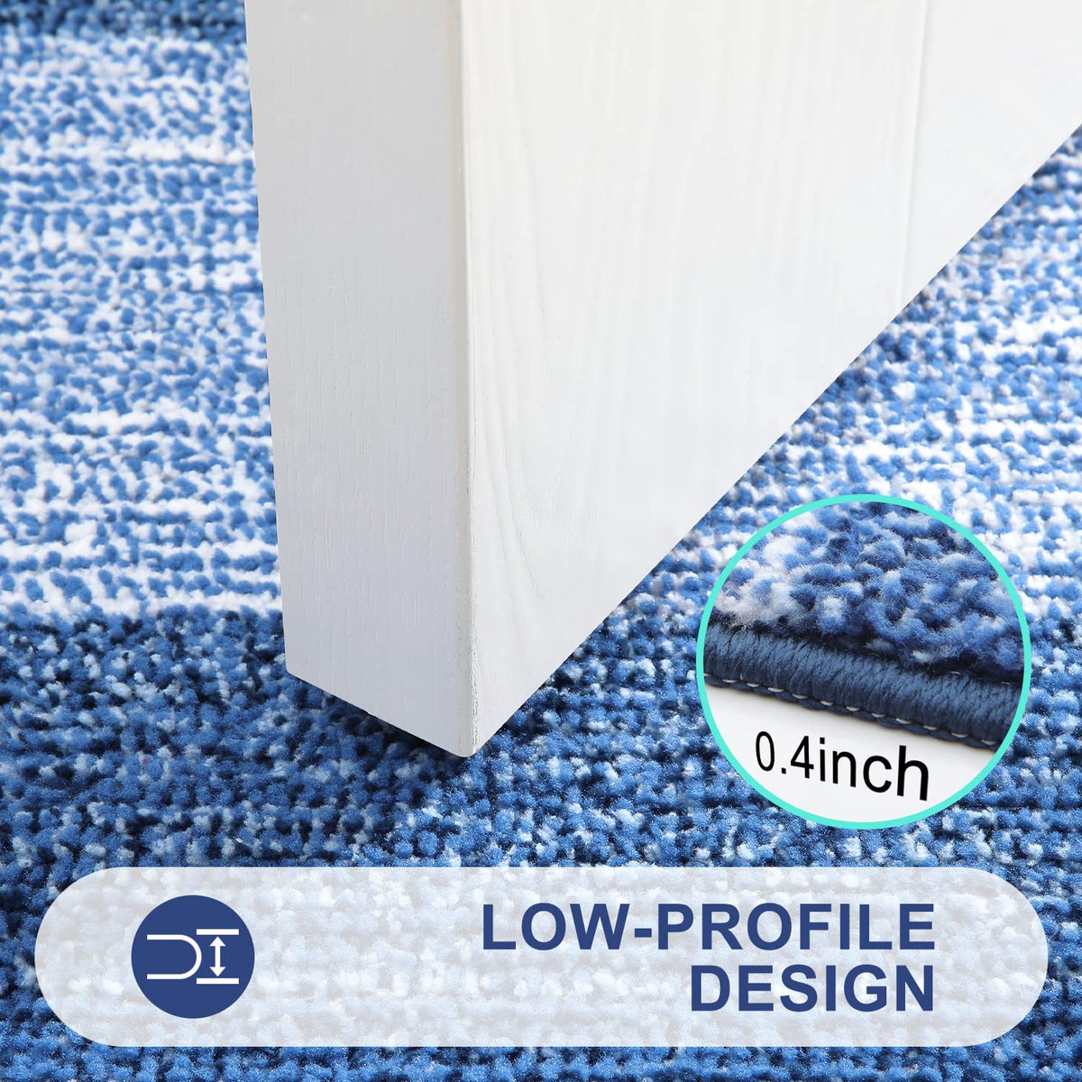 Kitinjoy door mat at front door shows low-profile design that clears doorway smoothly