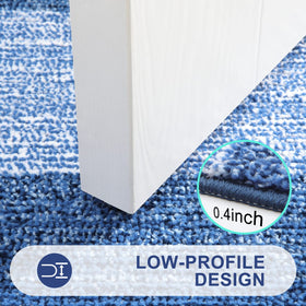 Kitinjoy door mat at front door shows low-profile design that clears doorway smoothly