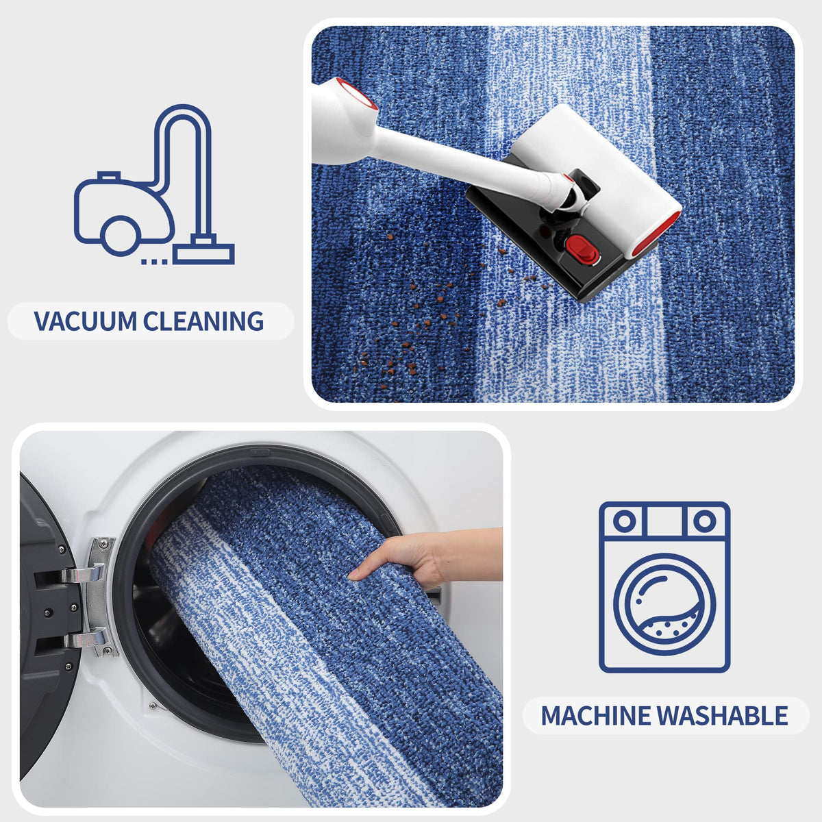 Kitinjoy door mat navy blue adds subtle style to entryways