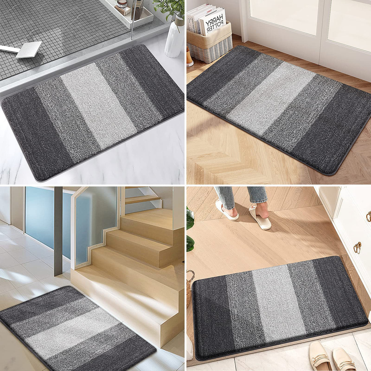 Kitinjoy entryway mat versatile for indoor and outdoor use.