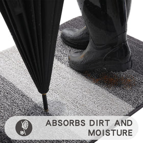 Kitinjoy non-slip dirt trapper mat prevents slips on wet floors.