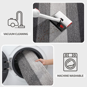 Kitinjoy washable front door mat easy to clean and reuse.