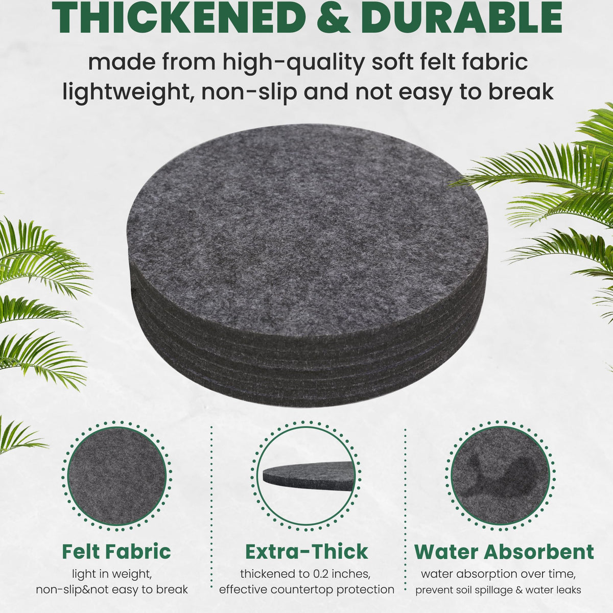 KITLAB absorbent plant mat used as a drying surface after watering