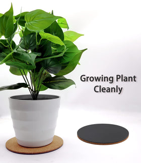 KITLAB round cork coasters easy to wipe clean after use.