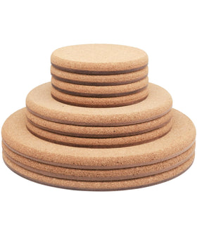 KITLAB cork plant coaster 4-inch round protects surfaces from scratches and spills