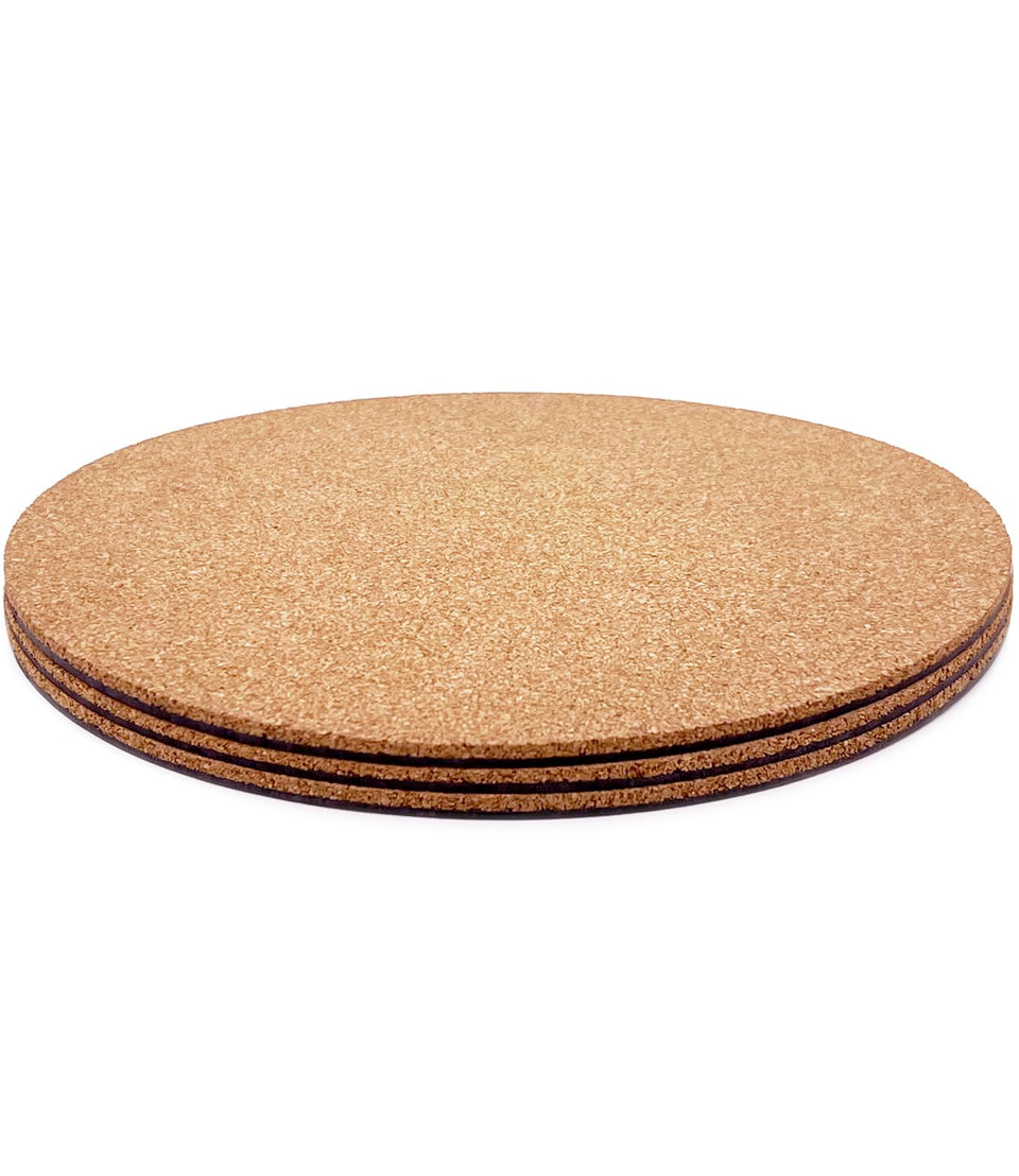 KITLAB cork plant coaster double layers 10 inch protects surfaces from scratches and moisture.
