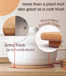 KITLAB cork plant coaster for drying and hot pads in kitchen