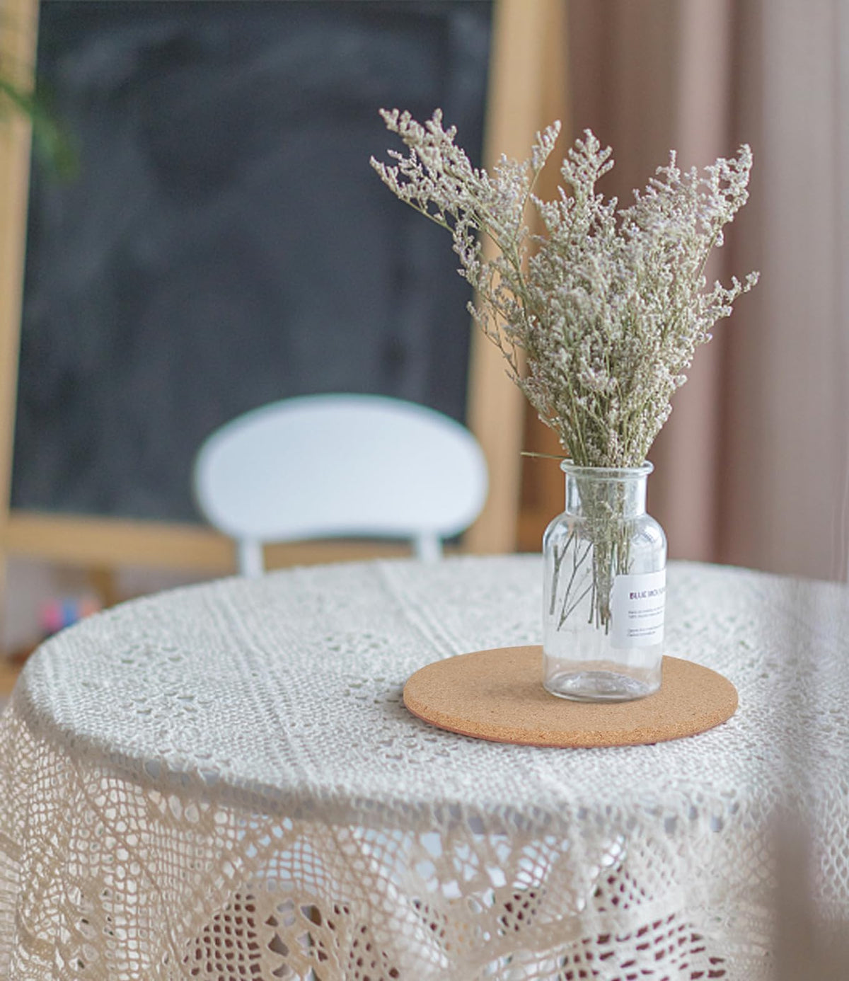 KITLAB cork plant coaster on table with plant decoration