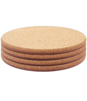 KITLAB cork plant coaster round 8-inch protects surfaces and prevents scratches