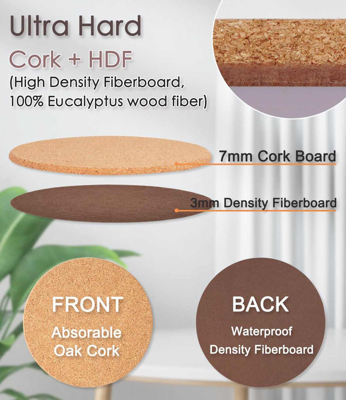 KITLAB cork trivet with hot dish protects countertops during cooking
