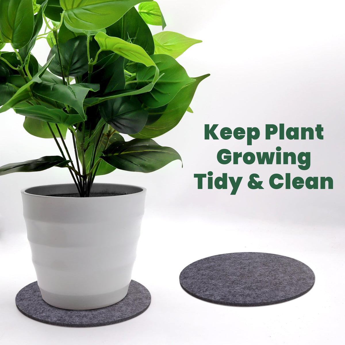 KITLAB drying mat used as a plant coaster for damp items