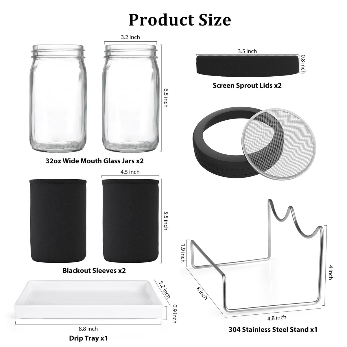 Kitmiido sprouting lid with mesh designed for quick germination
