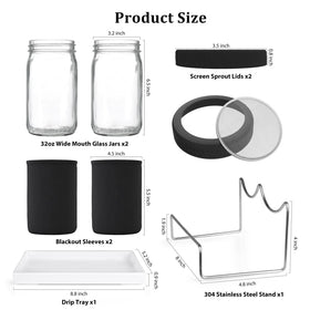 Kitmiido sprouting lid with mesh designed for quick germination