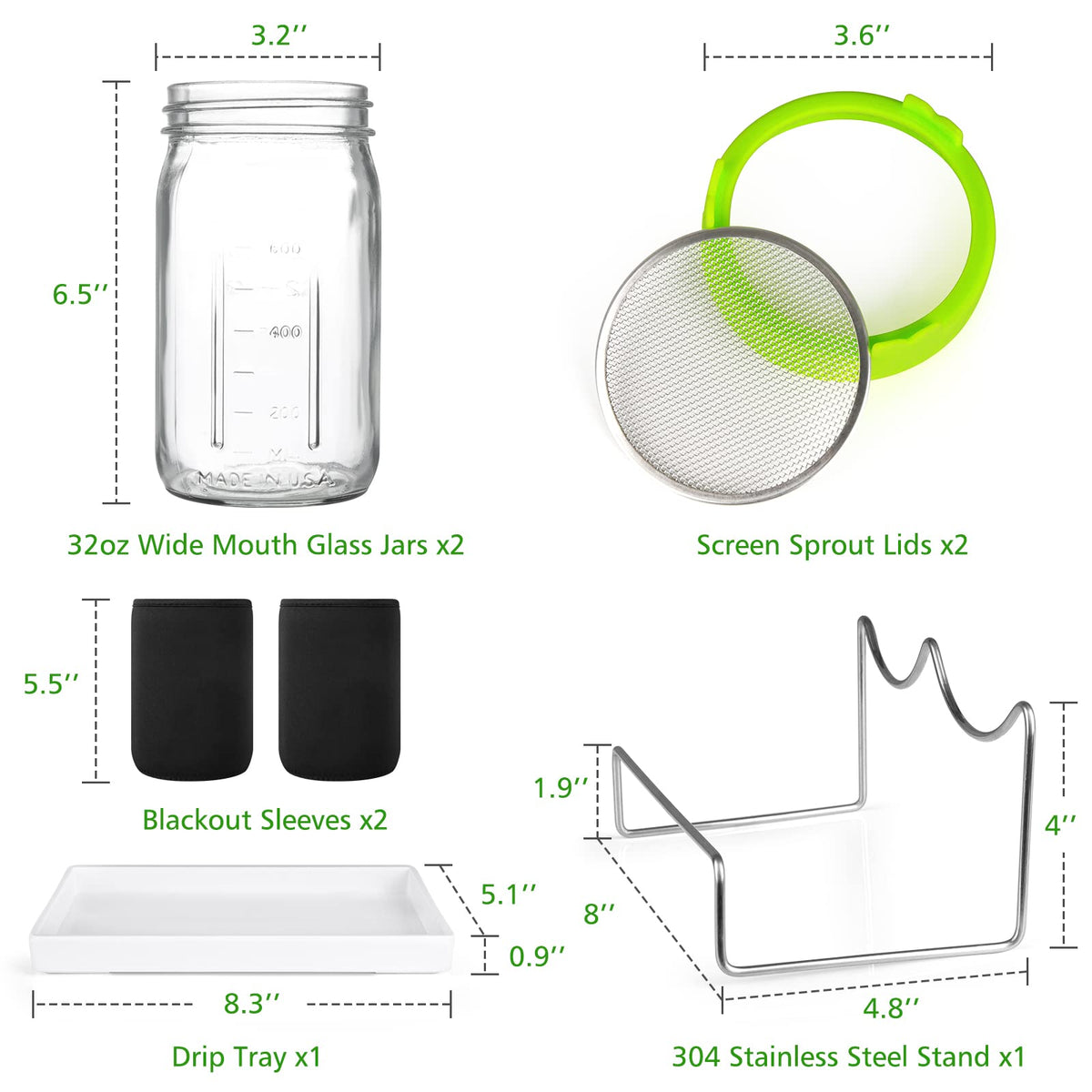 Kitmiido stainless steel sprout stand ensuring proper drainage