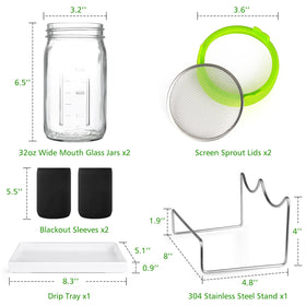 Kitmiido stainless steel sprout stand ensuring proper drainage
