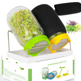 Kitmiido two large jars ready for at-home seed sprouting