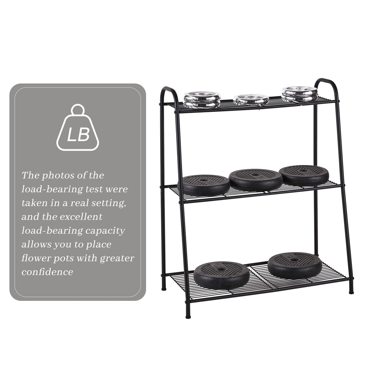 Kitsanery large-capacity plant holder accommodates several plants.