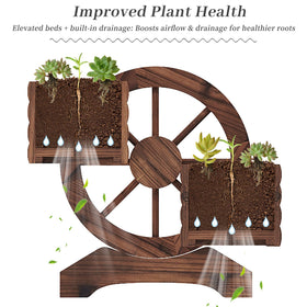 Kitsanery two-compartment design supports different plant groups together.
