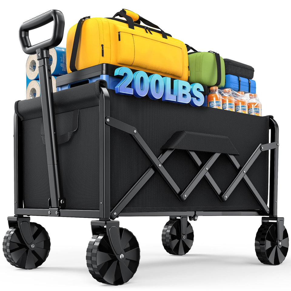 Kitsure collapsible wagon wheels enable smooth movement on various surfaces.