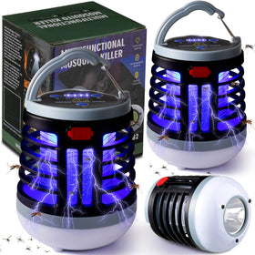 Kittmip 2-pack bug zapper USB rechargeable for outdoor pest control.
