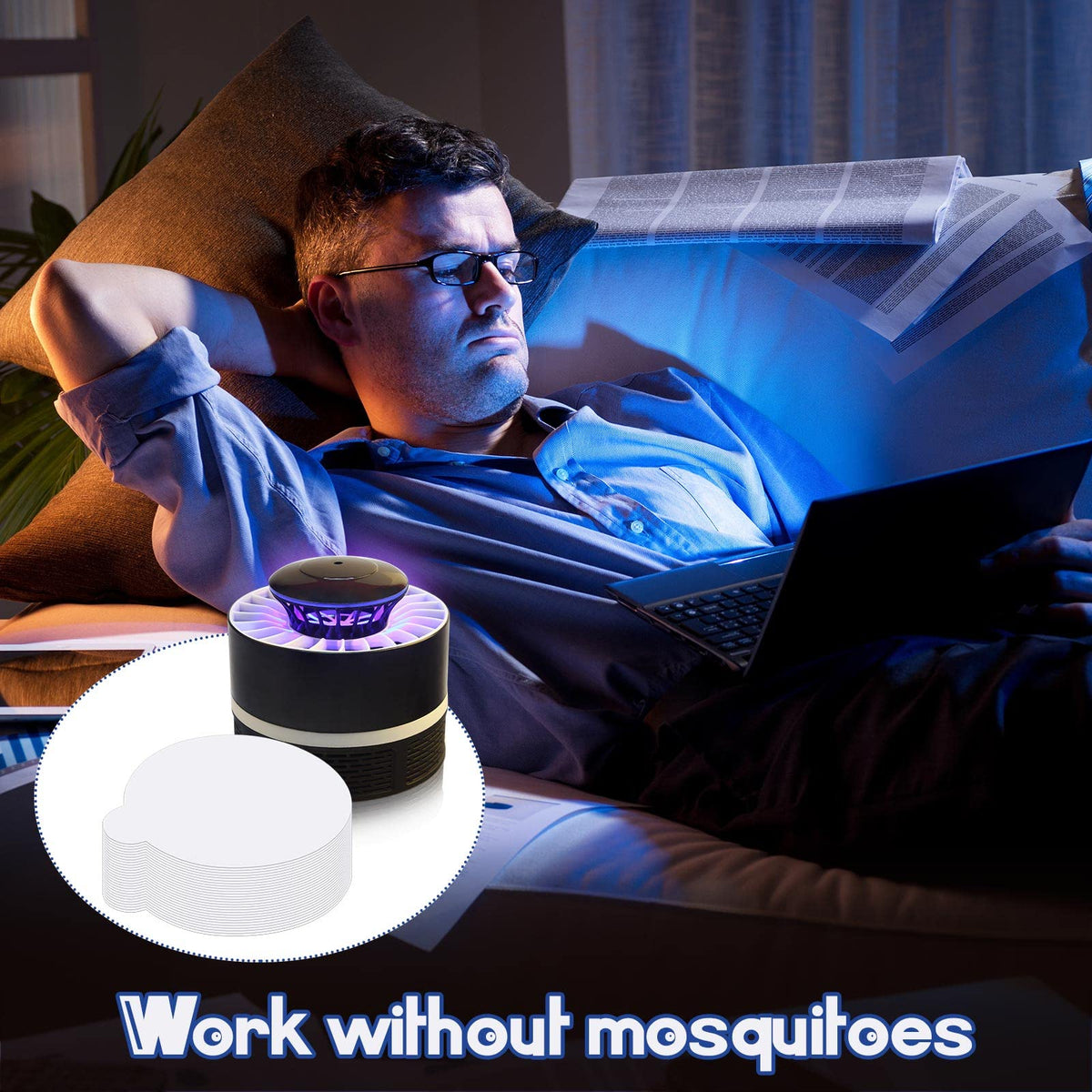 Kittmip round trap captures mosquitoes, gnats, and fruit flies with strong adhesion.