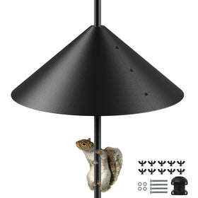 KitVONA 19-inch squirrel baffle deters climbing on bird feeder poles.